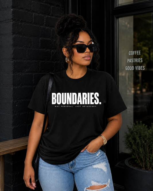 BOUNDARIES. | Not Personal. Just Necessary. Unisex Graphic Tee
