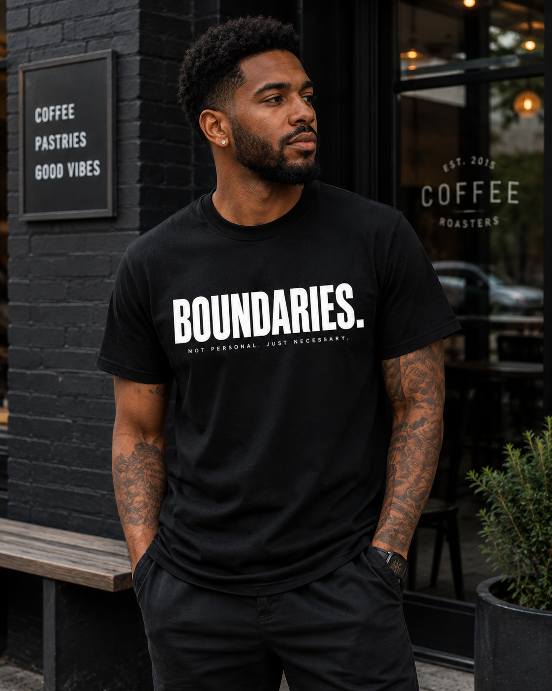 BOUNDARIES. | Not Personal. Just Necessary. Unisex Graphic Tee
