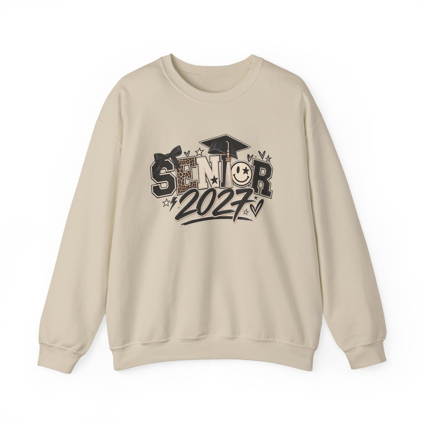 Senior 2027 Leopard Crewneck Sweatshirt