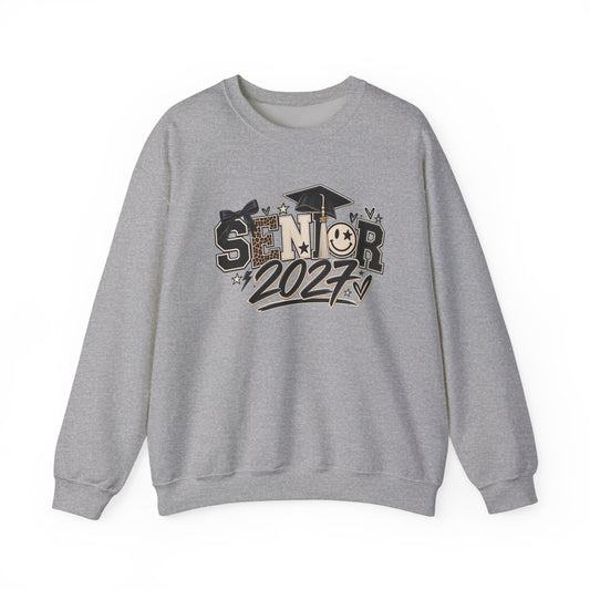 Senior 2027 Leopard Crewneck Sweatshirt