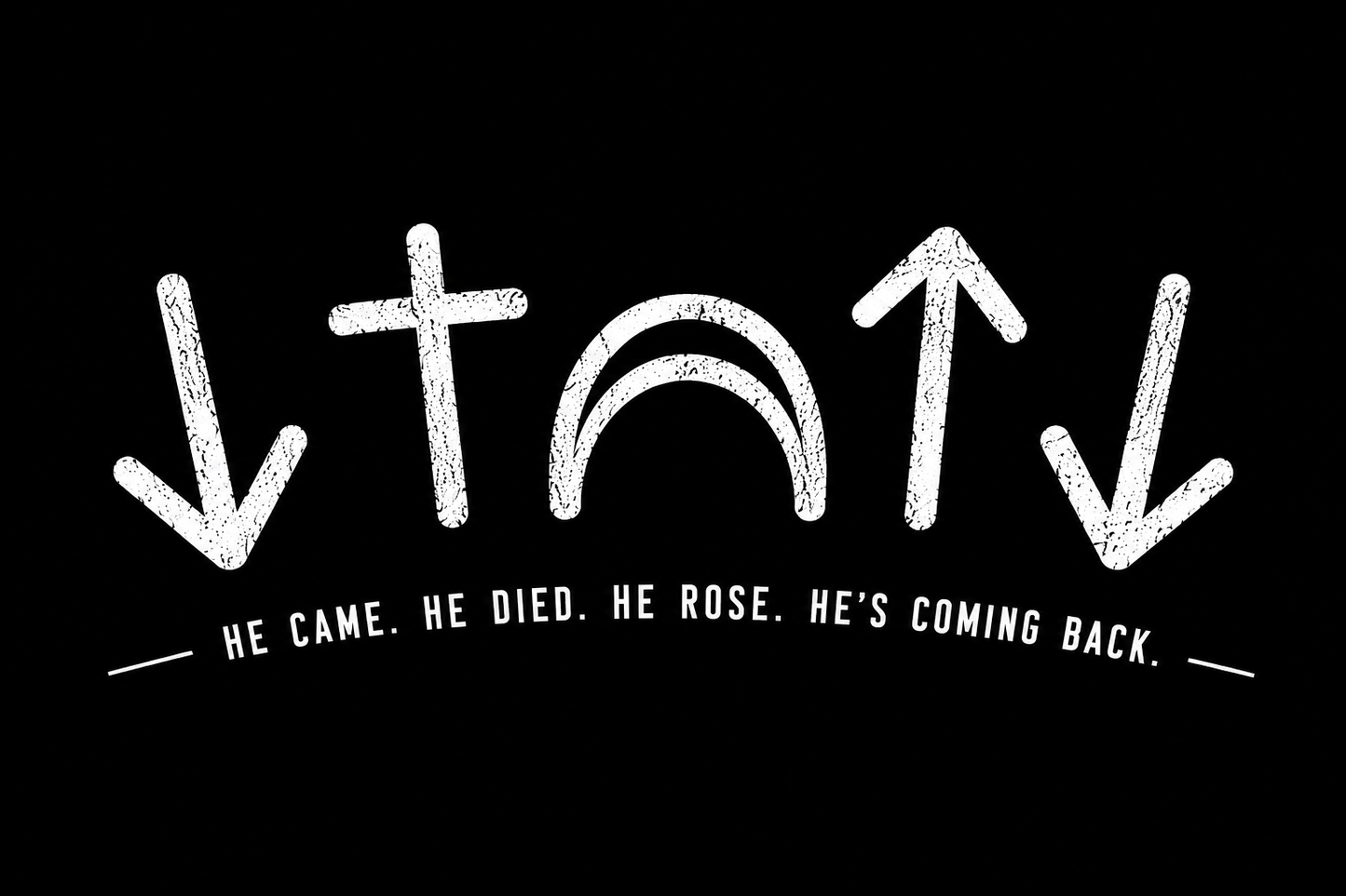 HE CAME. HE DIED. HE ROSE. HE'S COMING BACK.